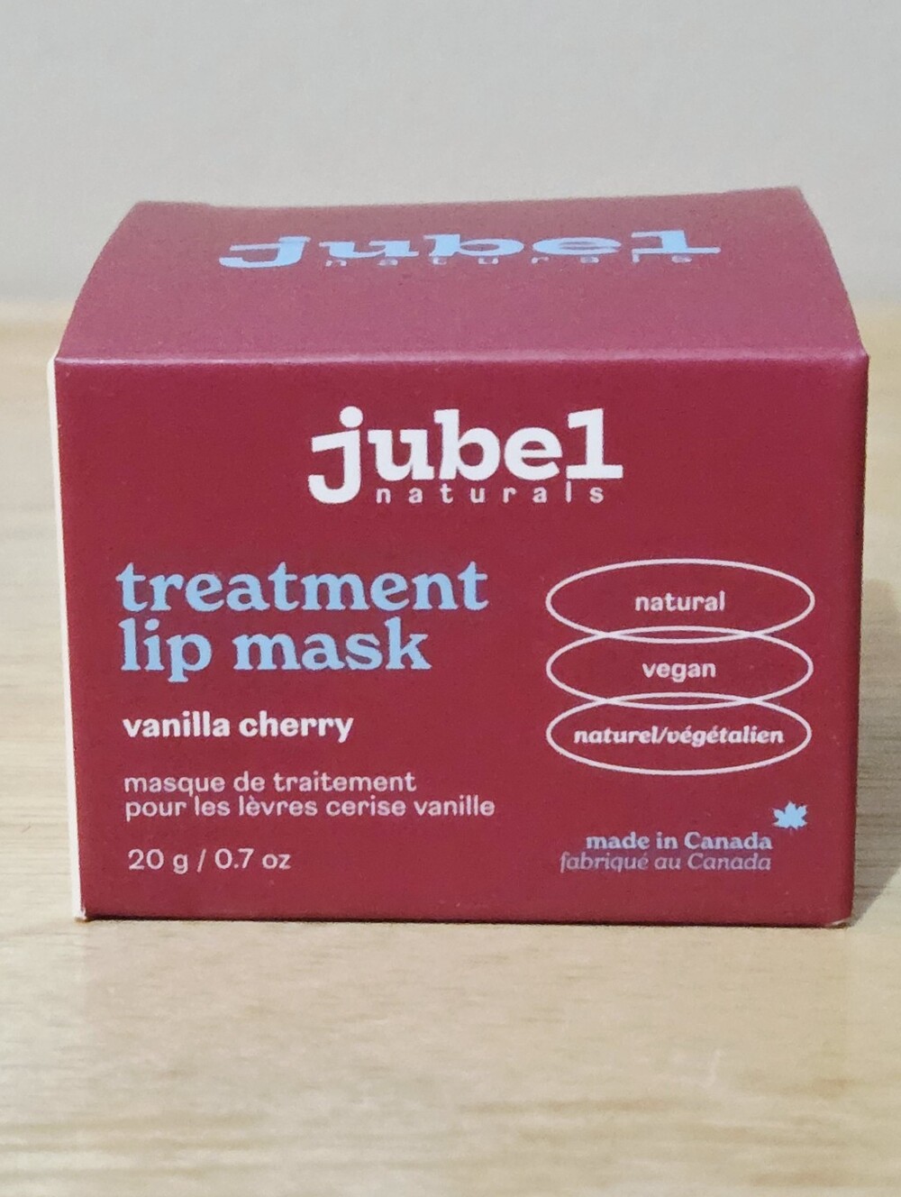 *3 for $30* Jubel Naturals Vanilla Cherry Treatment Lip Mask